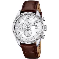 Image of rustfri stål Sporty Quartz Herre ur fra Festina